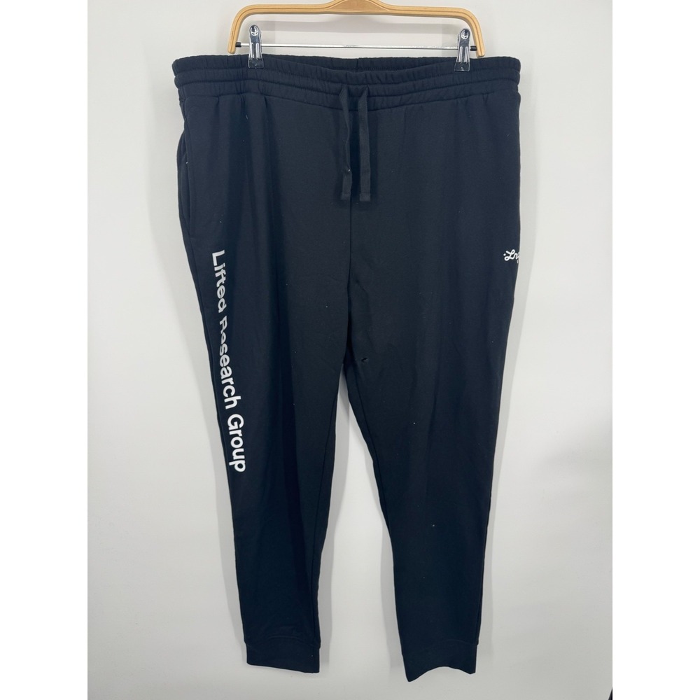 NWT LRG Lifted Research Group Sweatpants Men's 3XL Black Drawstring Stretch‎